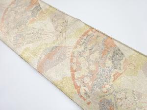 佐賀錦　檜扇に鳳凰・花模様織り出し袋帯